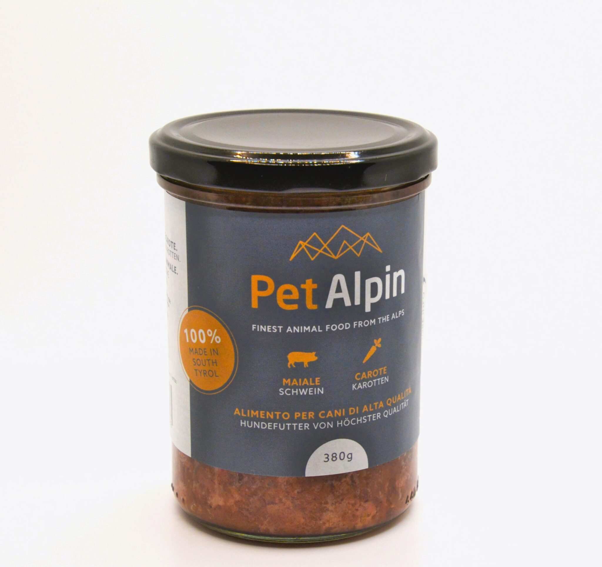 PetAlpin Schlemmerglas Frisches Schwein mit Karotten 380g