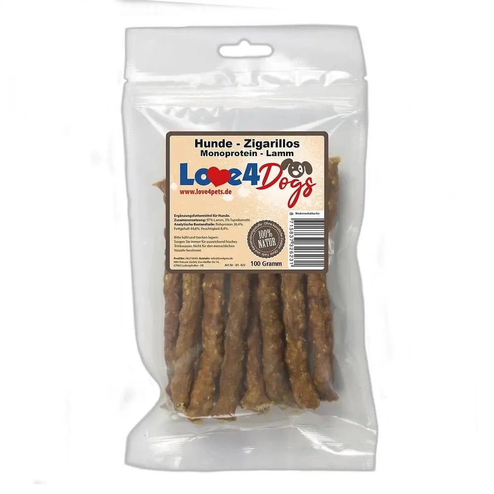 Hunde - Fleischsticks "Zigarillos" Monoprotein 97% Fleischanteil div. Sorten - Love4Pets