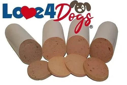 Singlefleisch Hundewurst schnittfest (97% Muskelfleisch) in 10 Sorten 800g - Love4Pets