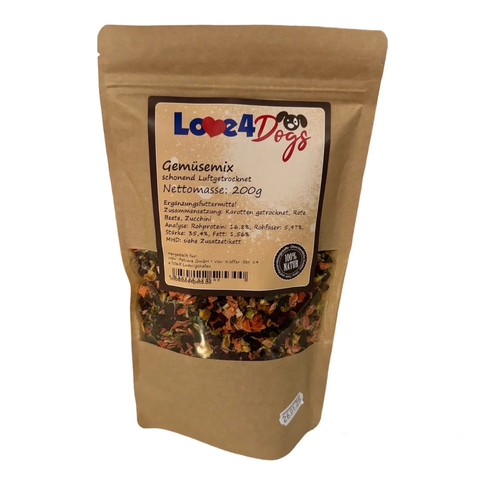 Love4Dogs - Gemüsemix BARF 200g - Love4Pets