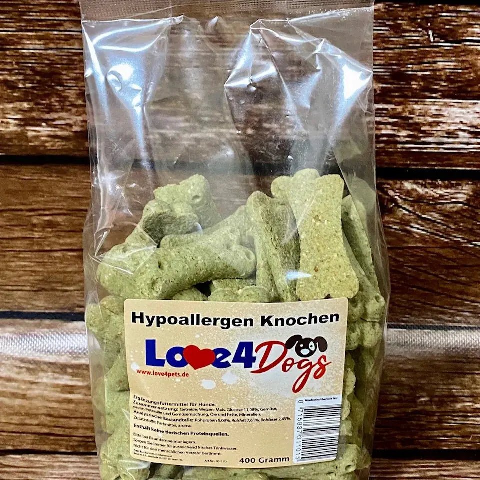 Love4Dogs - Hundekekse Hypoallergen Knochen 400g - Love4Pets