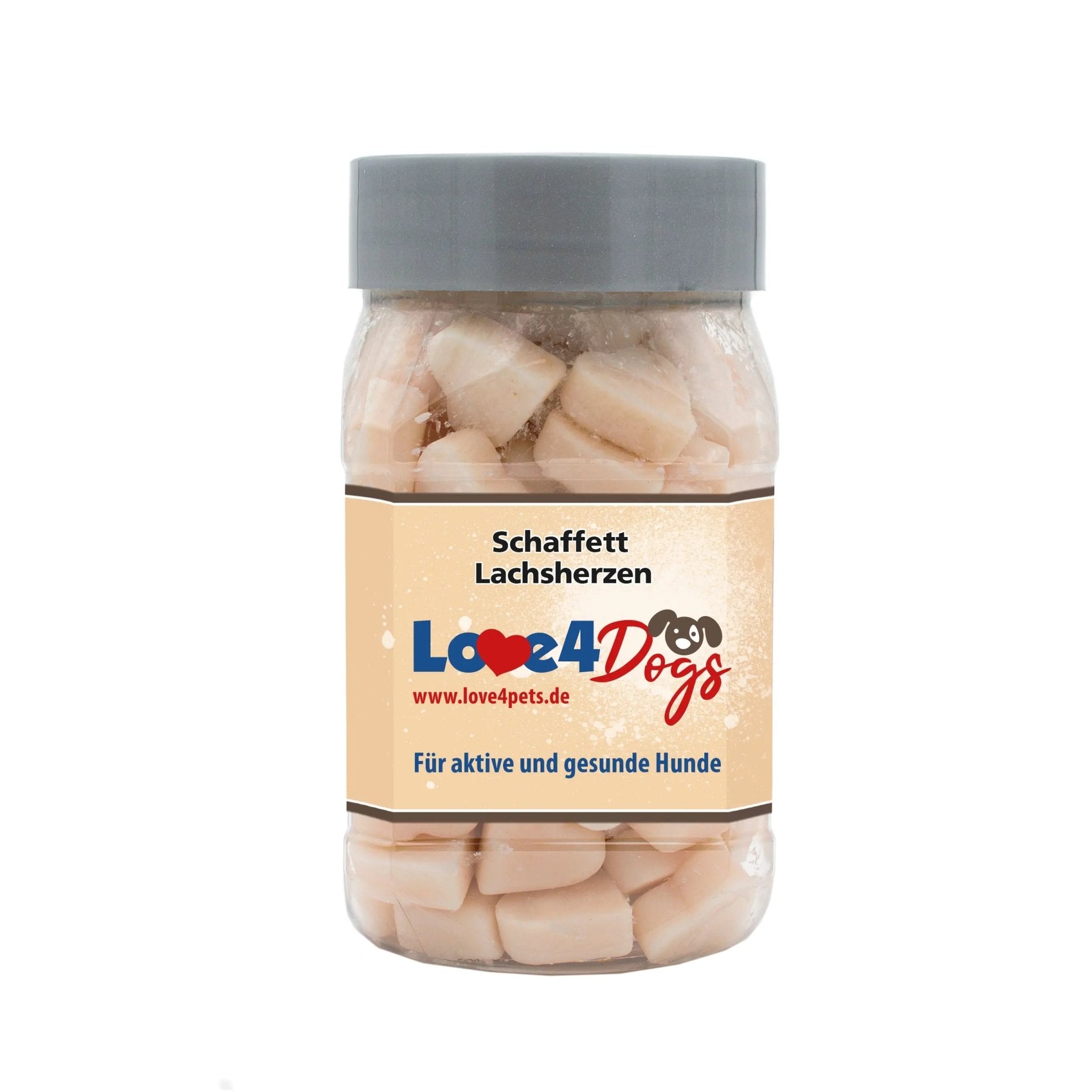 Love4Dogs - Lachsöl/Schaffett Herzen 220g - Love4Pets