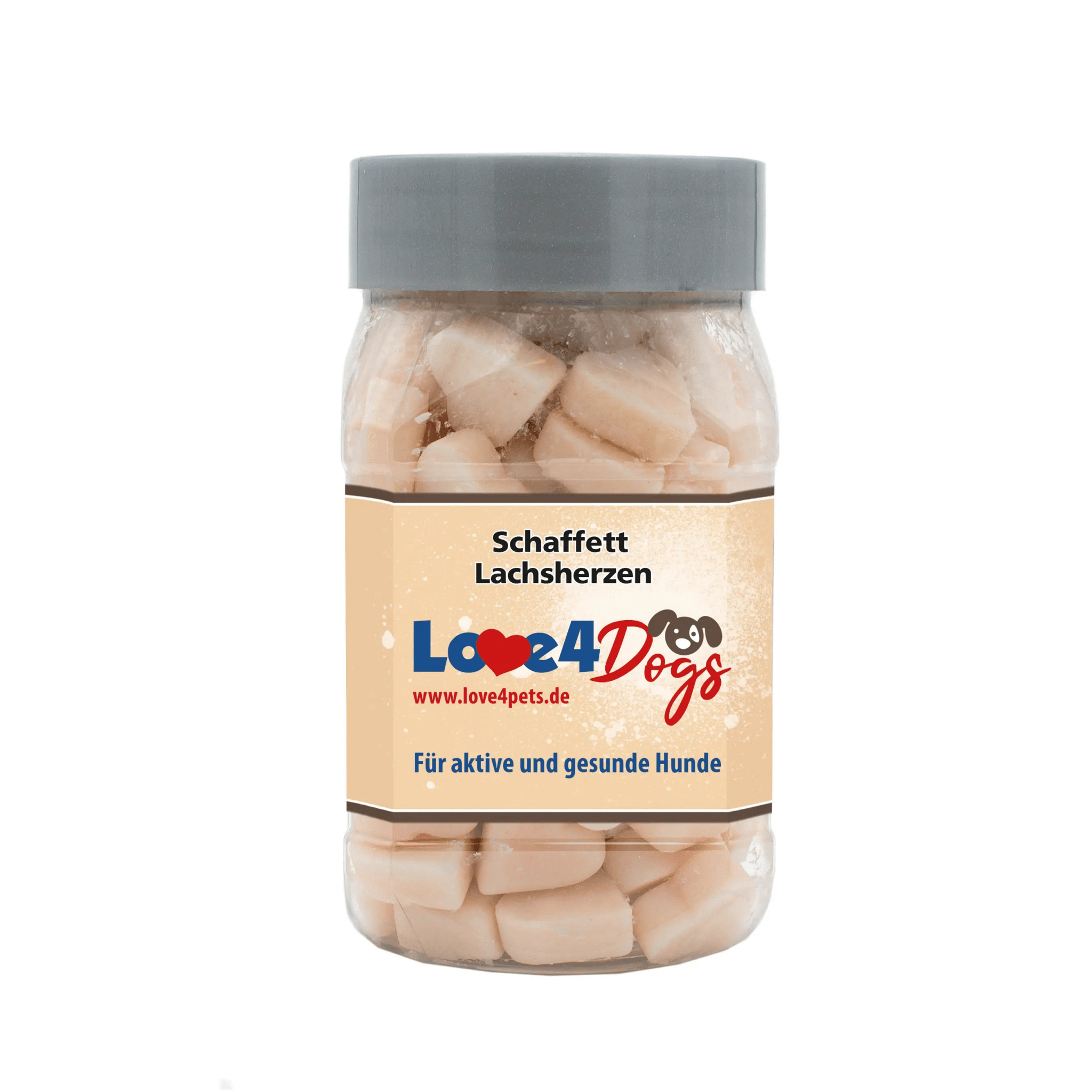 Schaffett für Hunde, Herzen 200g - Love4Pets